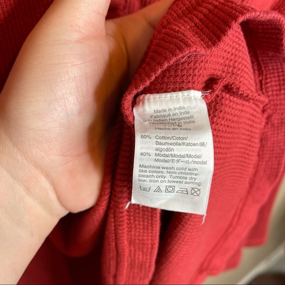 Madewell Garment Dyed Thermal Henley Tee Size XS - Picture 5 of 6